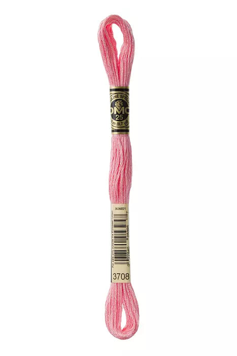 Fil à broder Mouliné Spécial DMC 3708 Rose Azalée