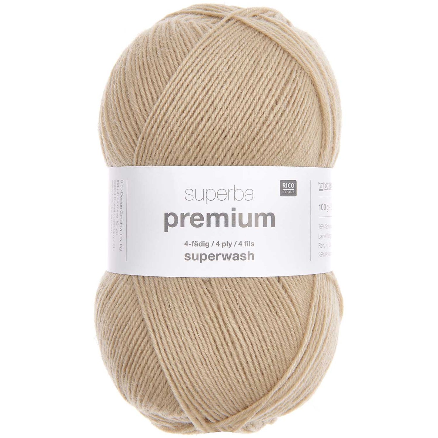 Fil pour chaussette Rico Superba premium 4 fils beige