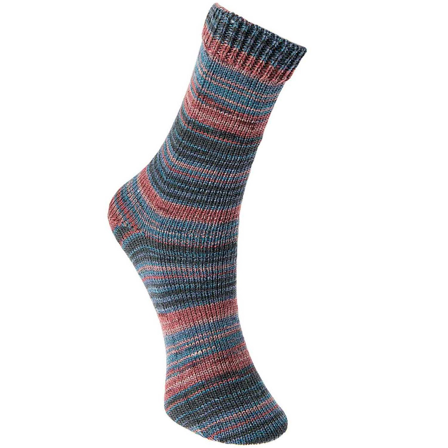 Fil pour chaussette Rico Superba Bamboo 4 fils pétrole-baie mix 019