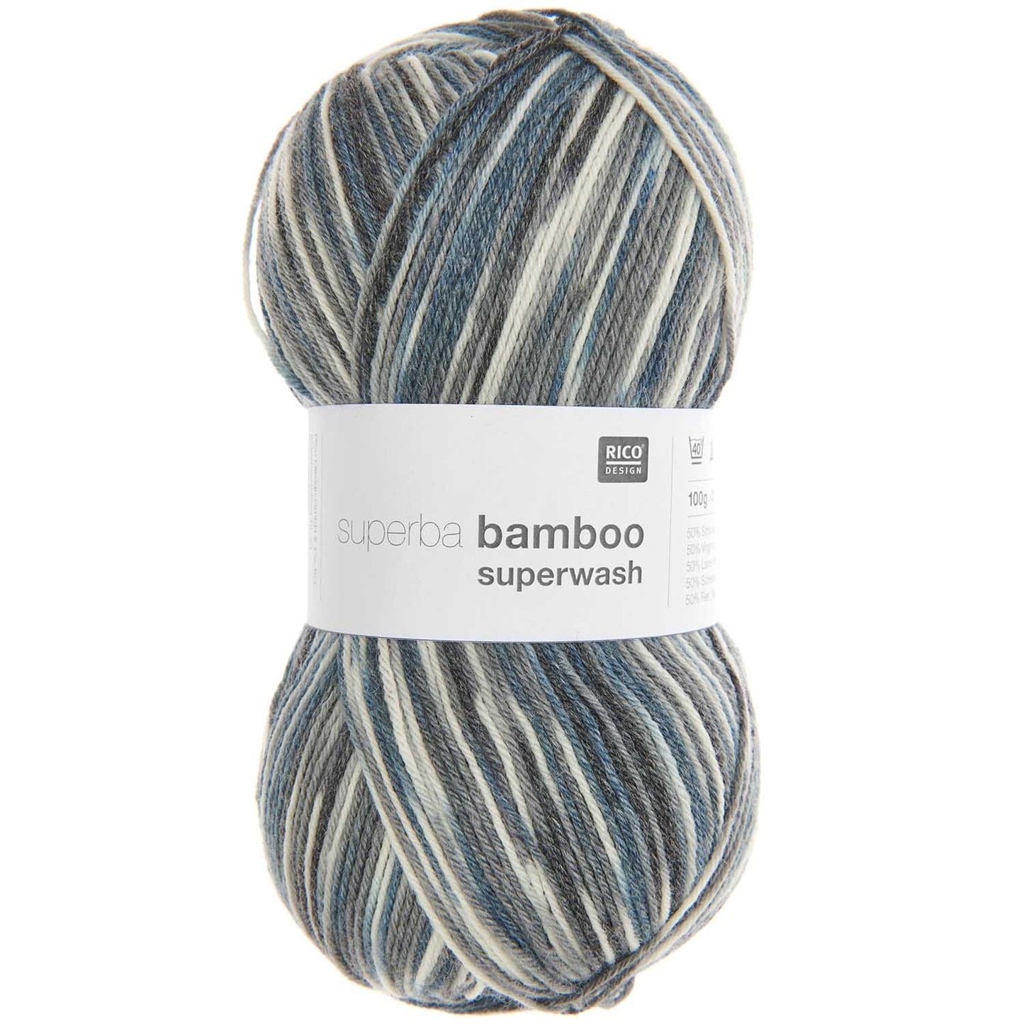 Fil pour chaussette Rico Superba Bamboo 4 fils Pink midnight