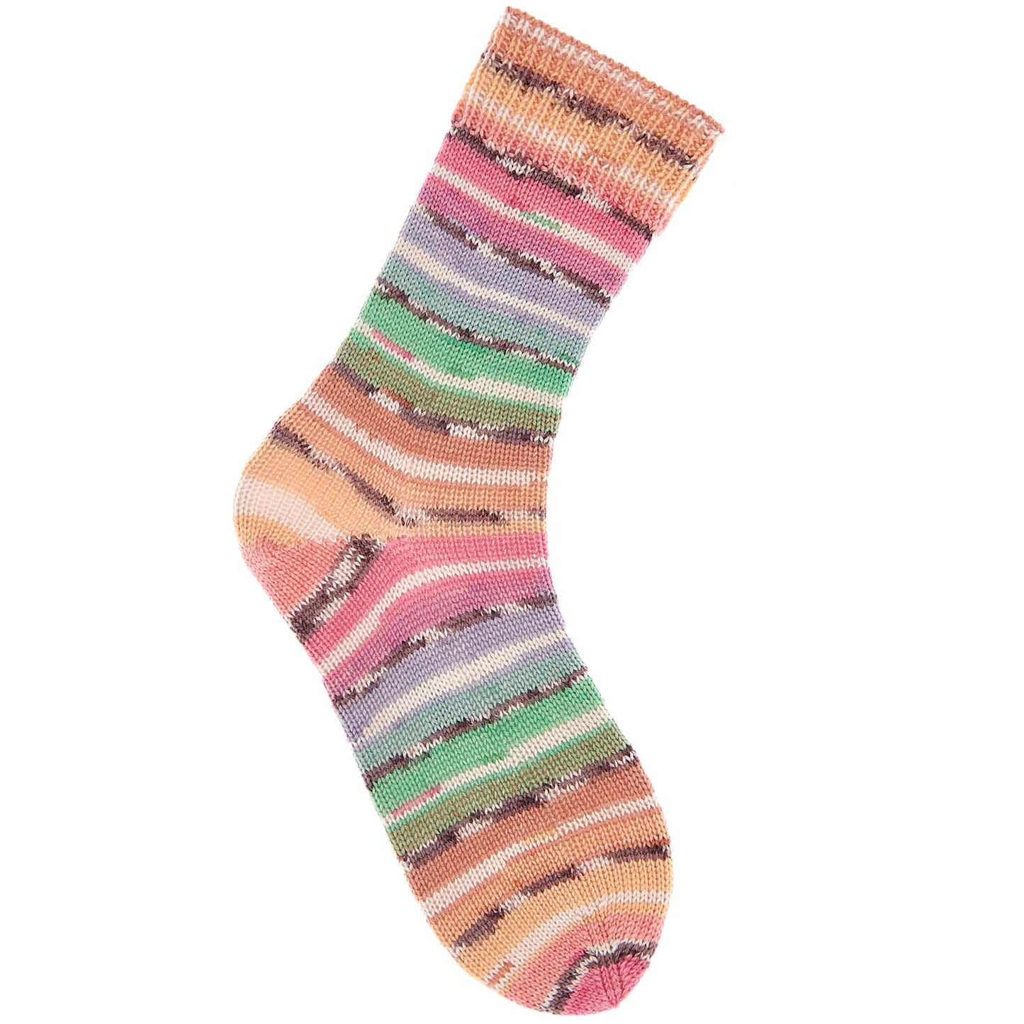 Fil pour chaussette Rico Superba Bamboo 4 fils Pink rainbow earthy