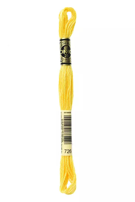 Fil à broder Mouliné Spécial DMC 726 Jaune mimosa