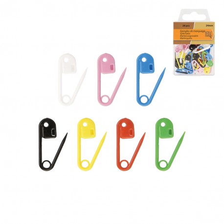 Epingles de marquage en plastique 24mm 28 pcs