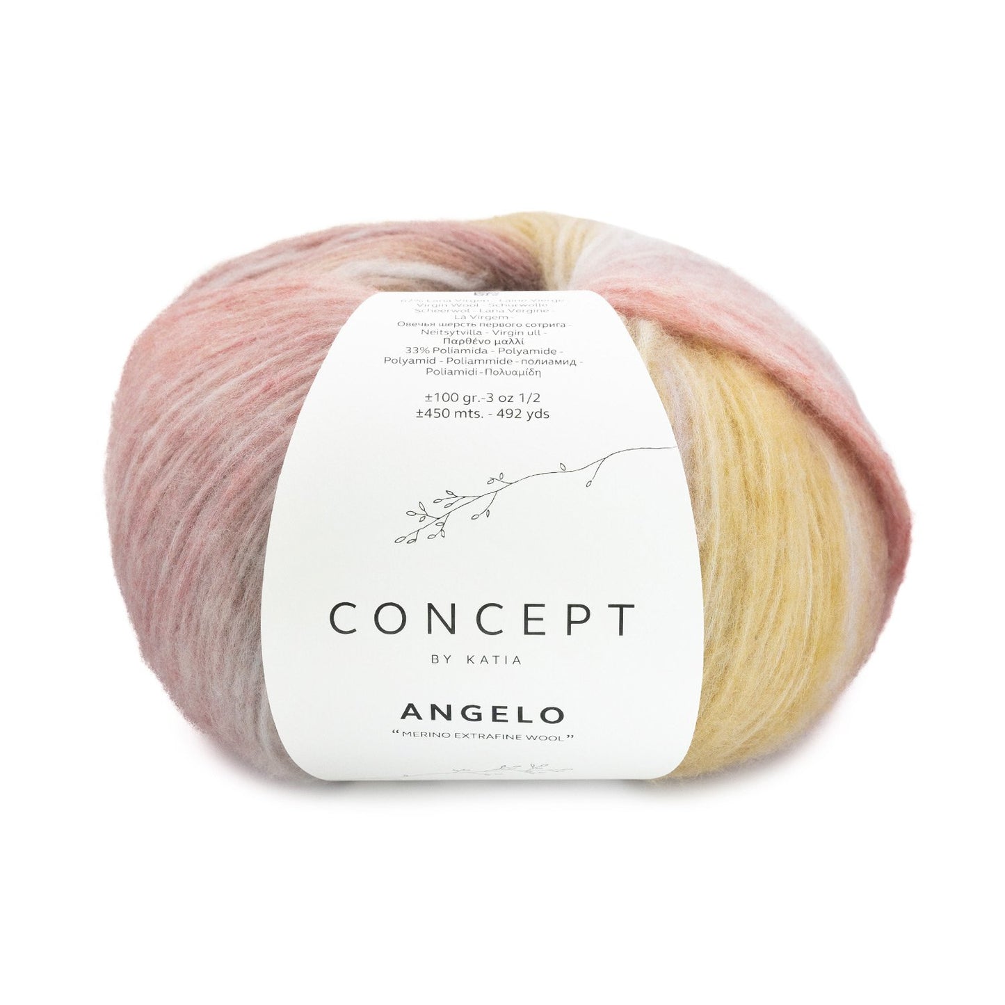 Angelo laine Katia 101 - Marron-Rouille-Bleu ciel