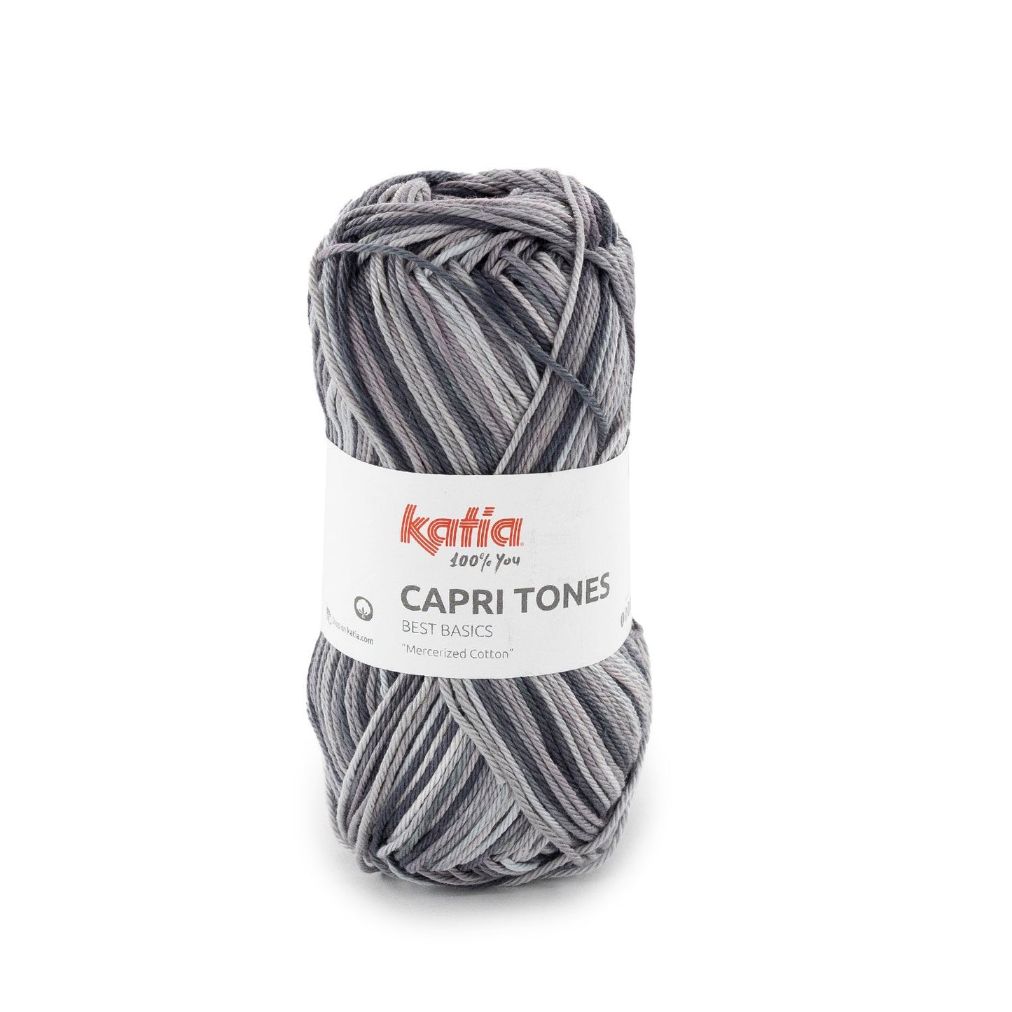 Capri tones 100% Coton mercerisé Katia 306 gris clair gris foncé