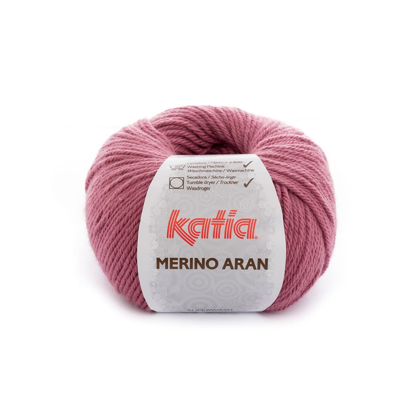 Merino aran Laine Katia 54 rose foncé