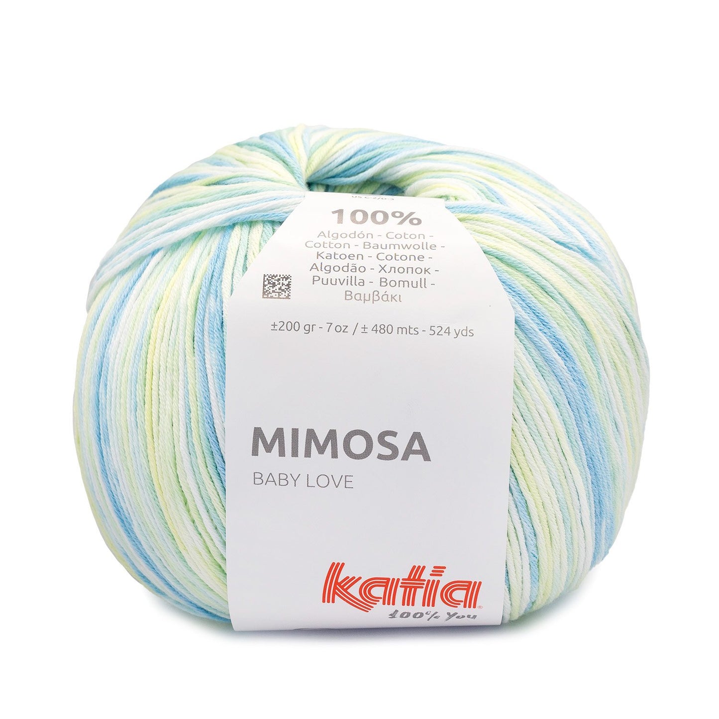 Mimosa 100% Coton Katia 312 Vert-Bleu-Jaune