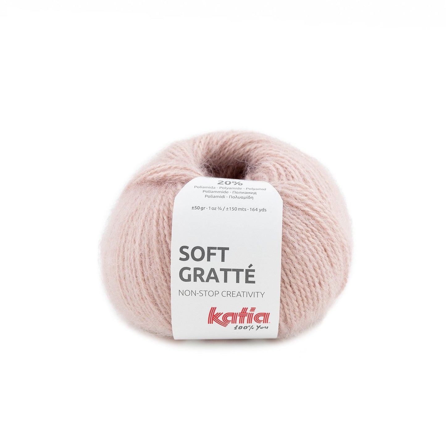 Soft gratté Laine Katia 68 rose clair