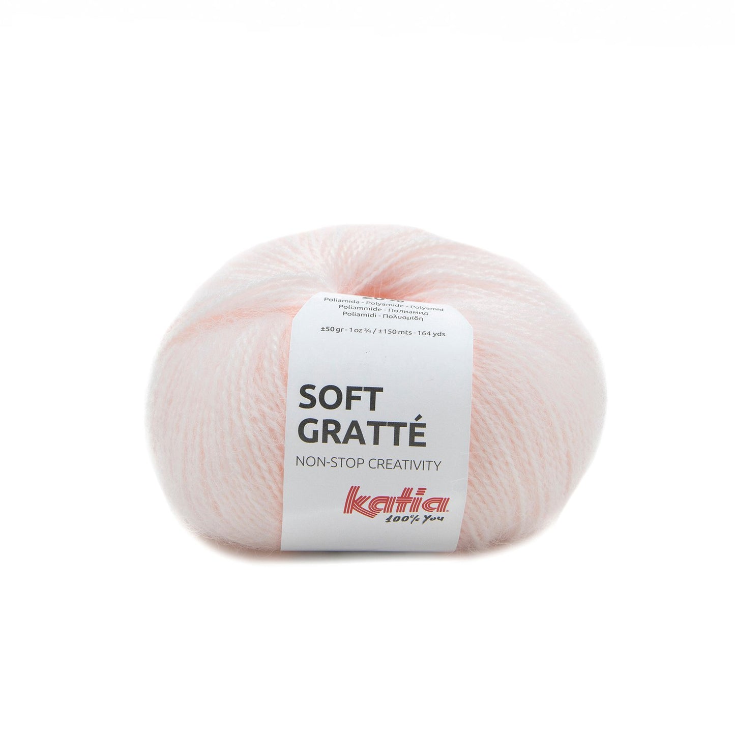 Soft gratté Laine Katia 78 rose clair