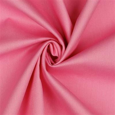Coton popeline uni 148 cm 56 rose