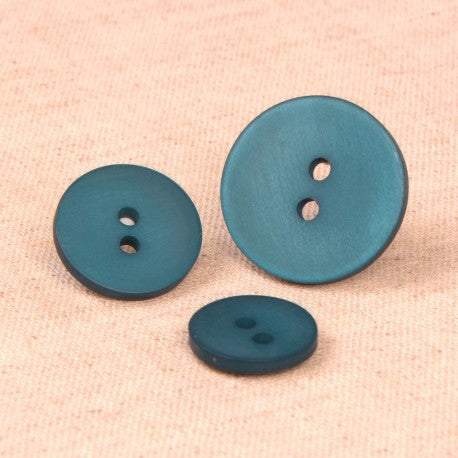 Bouton 2 TROUS irisé 18mm 020 bleu cannarie