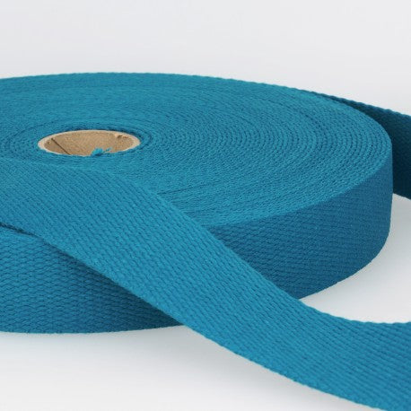Sangle 100% coton 30 mm 126 bleu canard