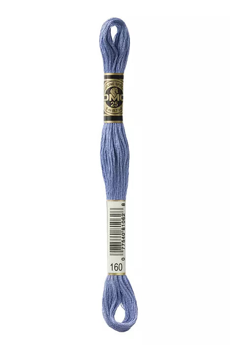Fil à broder Mouliné Spécial DMC 160 Bleu orage