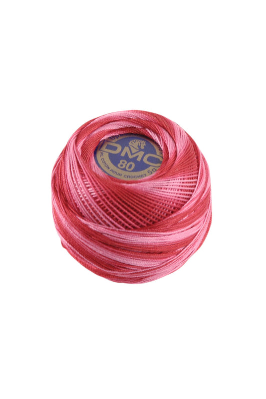 Fil spécial Dentelle DMC 107 rouge chiné