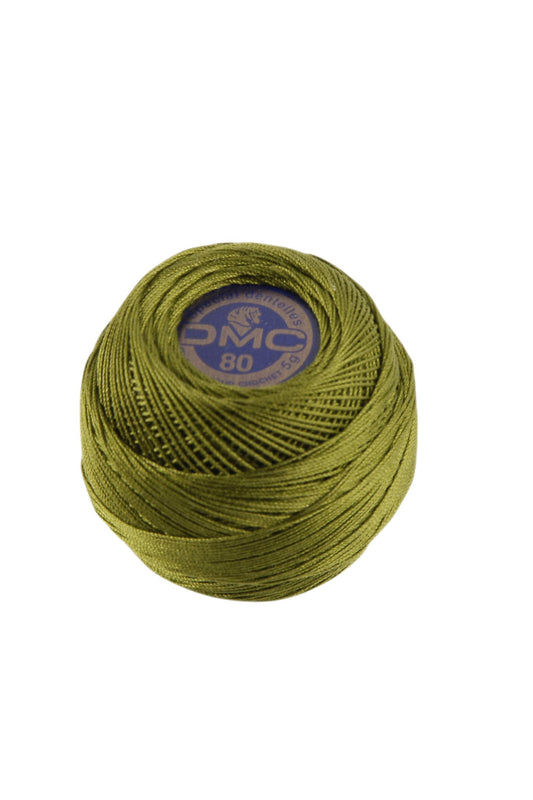 Fil spécial Dentelle DMC 469 Vert mousse dorée