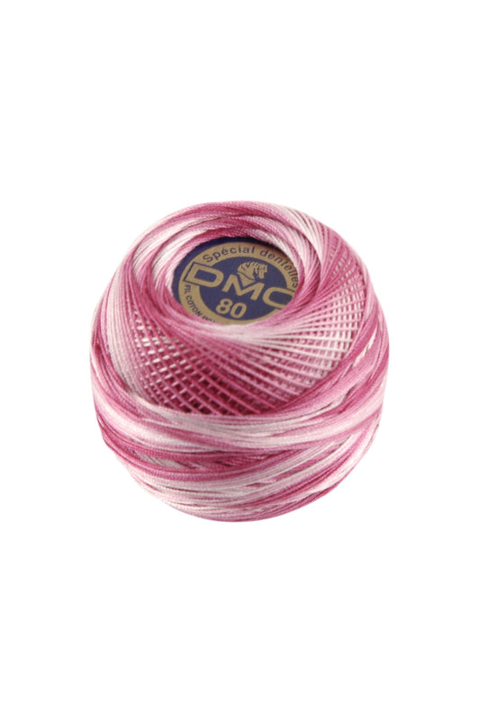 Fil spécial Dentelle DMC 48 Rose chiné