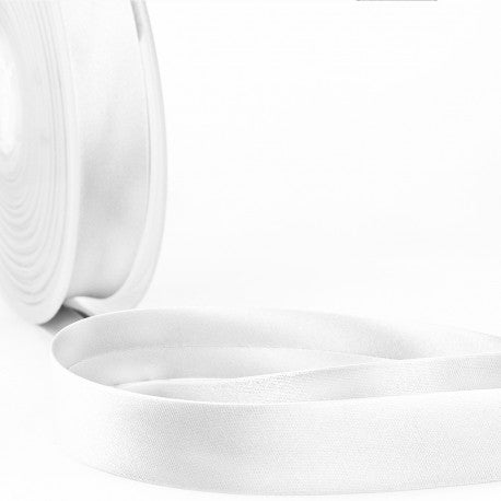 Biais satin 20mm 1 blanc