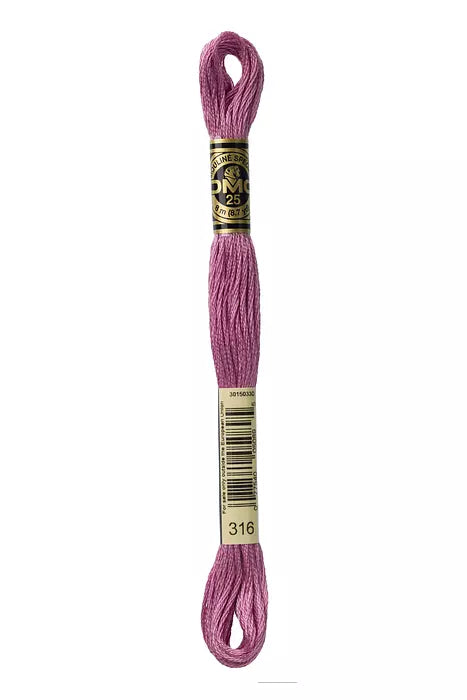 Fil à broder Mouliné Spécial DMC 316 Bruyère métallique