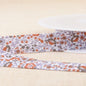 Biais liberty fleuri 20mm gris brun 31
