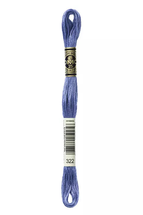 Fil à broder Mouliné Spécial DMC 322 Bleu de Delft