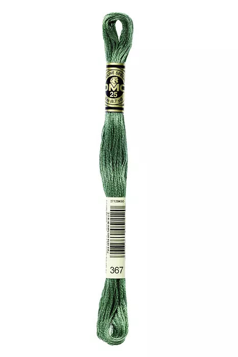 Fil à broder Mouliné Spécial DMC 367 Laurier vert