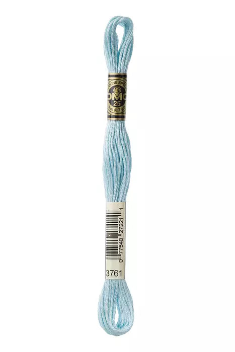 Fil à broder Mouliné Spécial DMC 3761 Aigue-marine bleue