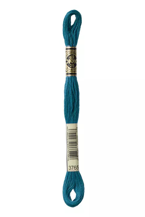Fil à broder Mouliné Spécial DMC 3765 Bleu canard