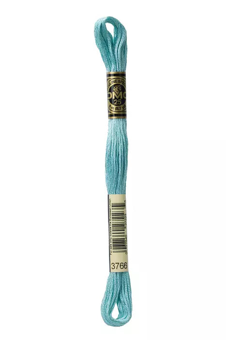 Fil à broder Mouliné Spécial DMC 3766 Bleu vert