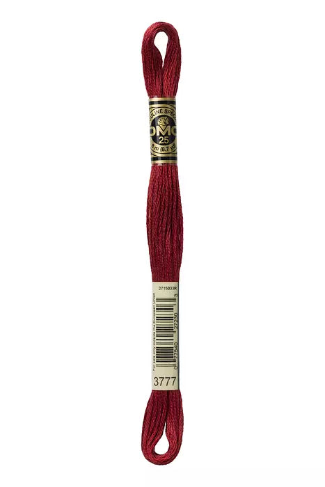 Fil à broder Mouliné Spécial DMC 3777 Cuir Rouge
