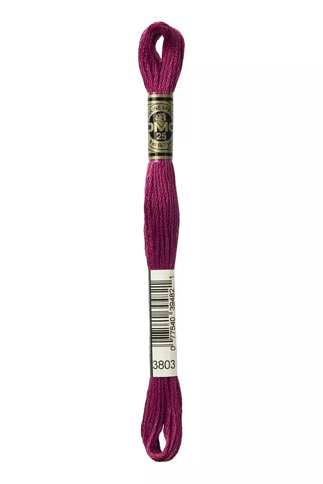 Fil à broder Mouliné Spécial DMC 3803 Bordeaux