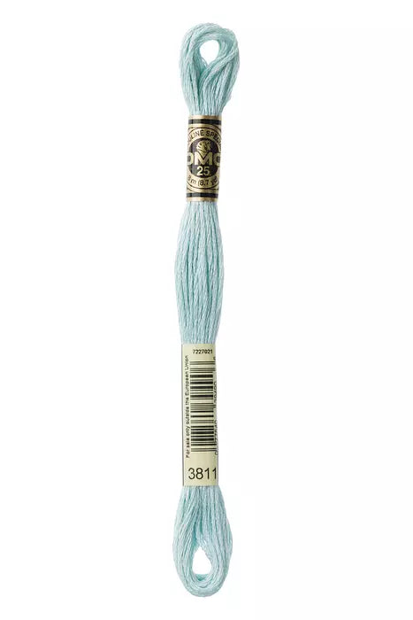 Fil à broder Mouliné Spécial DMC 3811 Cascade bleue