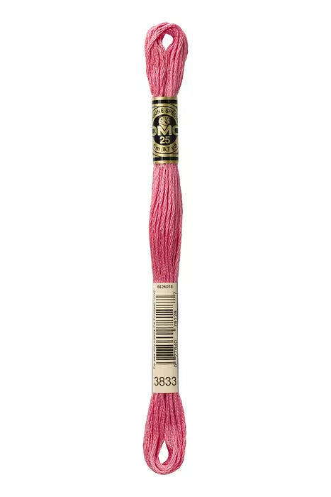 Fil à broder Mouliné Spécial DMC 3833 Sorbet fraise