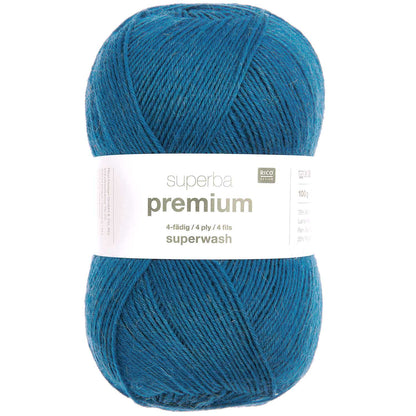 Fil pour chaussette Rico Superba premium 4 fils bleu