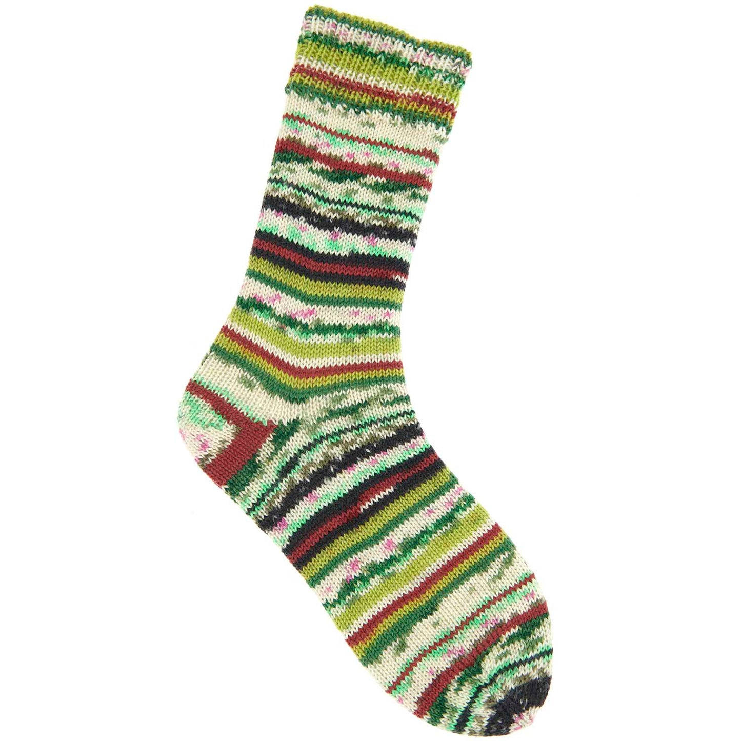Fil pour chaussette Rico Socks Neon Fair Isle 4 fils forest