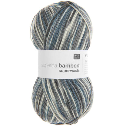 Fil pour chaussette Rico Superba Bamboo 4 fils Pink midnight