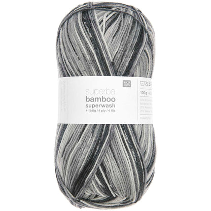 Fil pour chaussette Rico Superba Bamboo 4 fils Pink rainbow stone