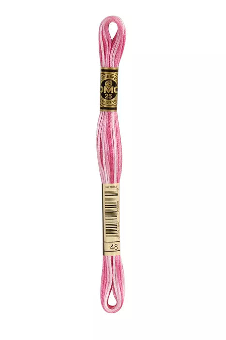 Fil à broder Mouliné Spécial DMC 48 Rose indien ombré