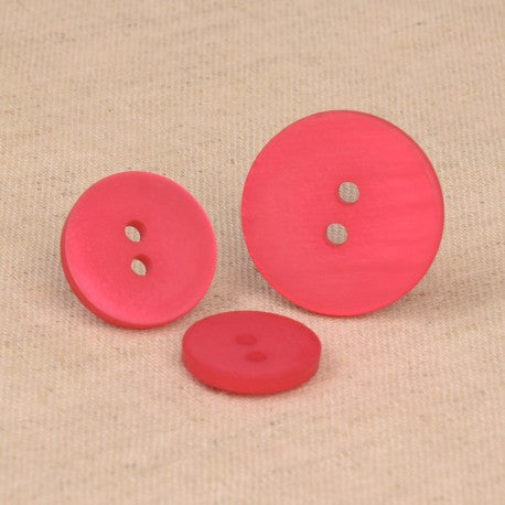 Bouton 2 TROUS irisé 18mm 516 fuchsia