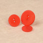 Bouton 2 TROUS irisé 15mm 519 rouge