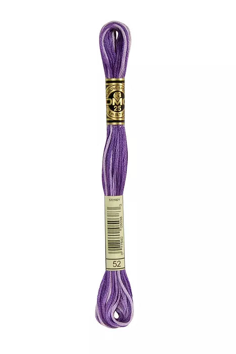 Fil à broder Mouliné Spécial DMC 52 Parfums de violette ombré