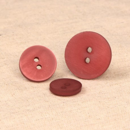 Bouton 2 TROUS irisé 18mm 520 bordeaux