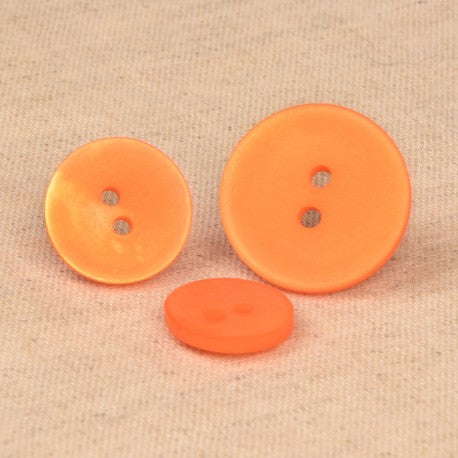 Bouton 2 TROUS irisé 18mm 523 orange