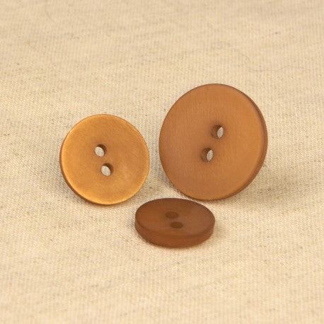 Bouton 2 TROUS irisé 18mm 568 marron havane