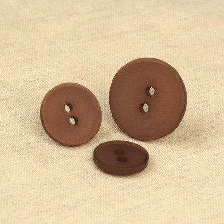 Bouton 2 TROUS irisé 18mm 570 marron