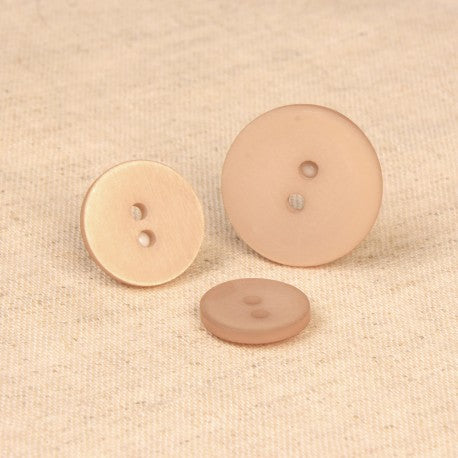 Bouton 2 TROUS irisé 18mm 572 beige pierre