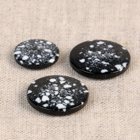 Bouton 2 trous 20 mm plastique recyclé 580 noir