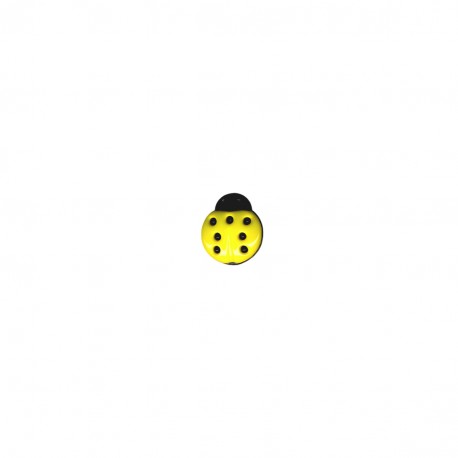 Bouton Coccinelle 15 mm 504 Jaune