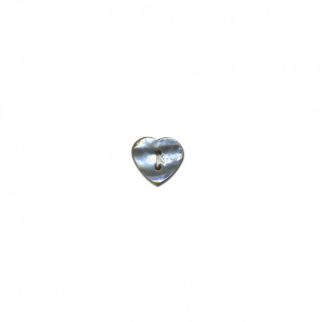 Bouton coeur 2 trous 15 mm 832 gris