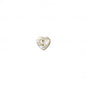 Bouton coeur 2 trous 15 mm 501 Blanc
