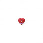 Bouton coeur 2 trous 15 mm 519 rouge